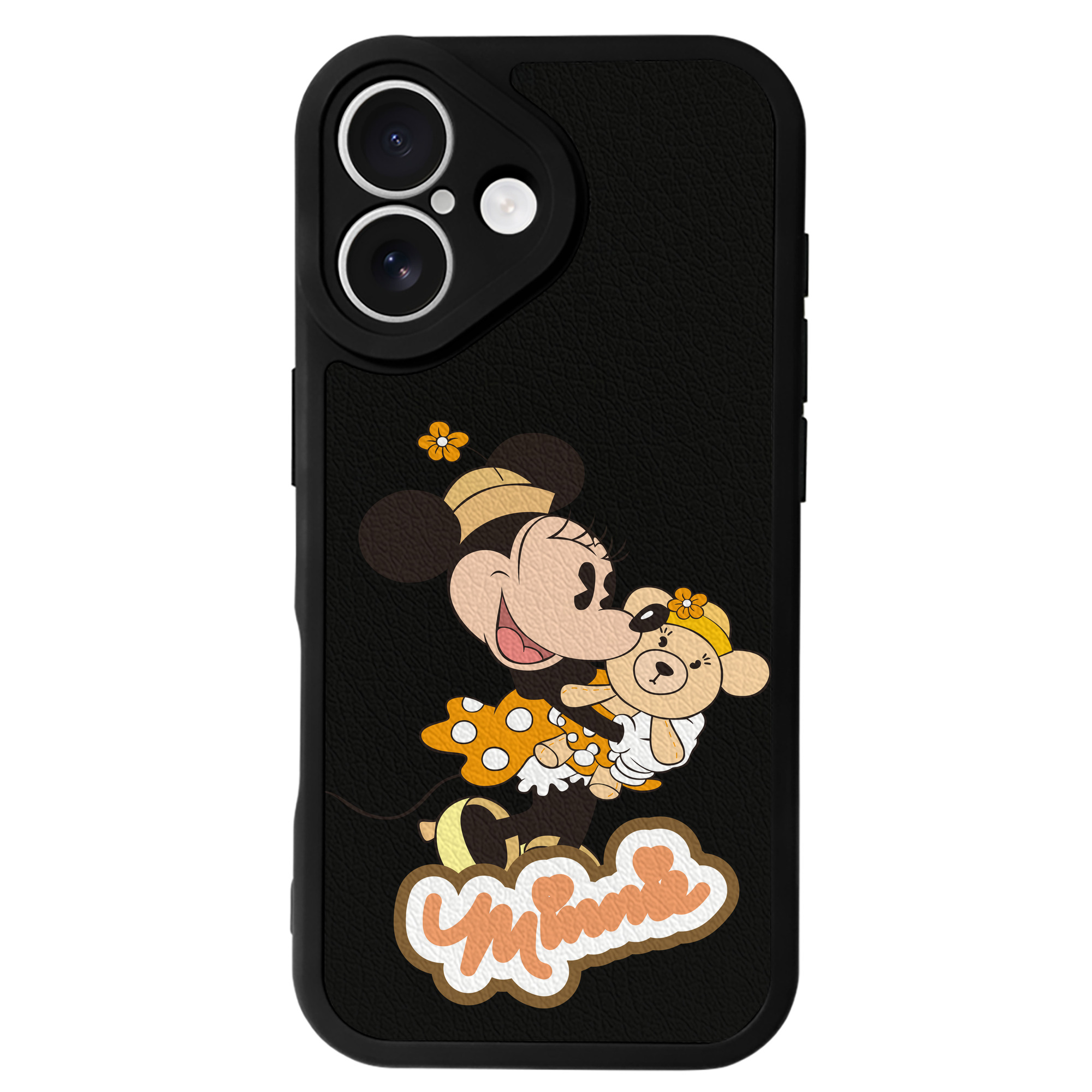 （画像用） ミッキーマウス Mickey Mouse 【iPhone 16シリーズ対応】シリコンスマホケース（レザー調） 材質：シリコン